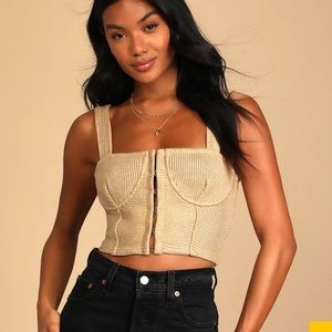 Cropped Bustier Tank Top